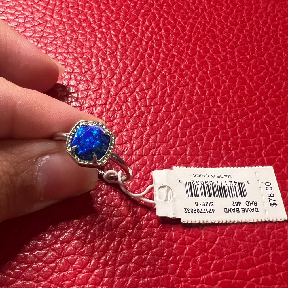 Davie Band in Rhodium and Blue Opal NWT - Kendra Scott